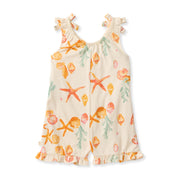 Starfish & Shells Organic Girl Romper
